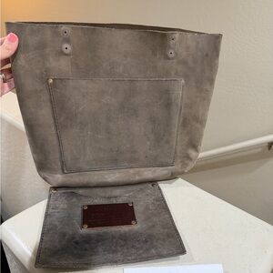 Portland leather groupie gray medium tote for projects